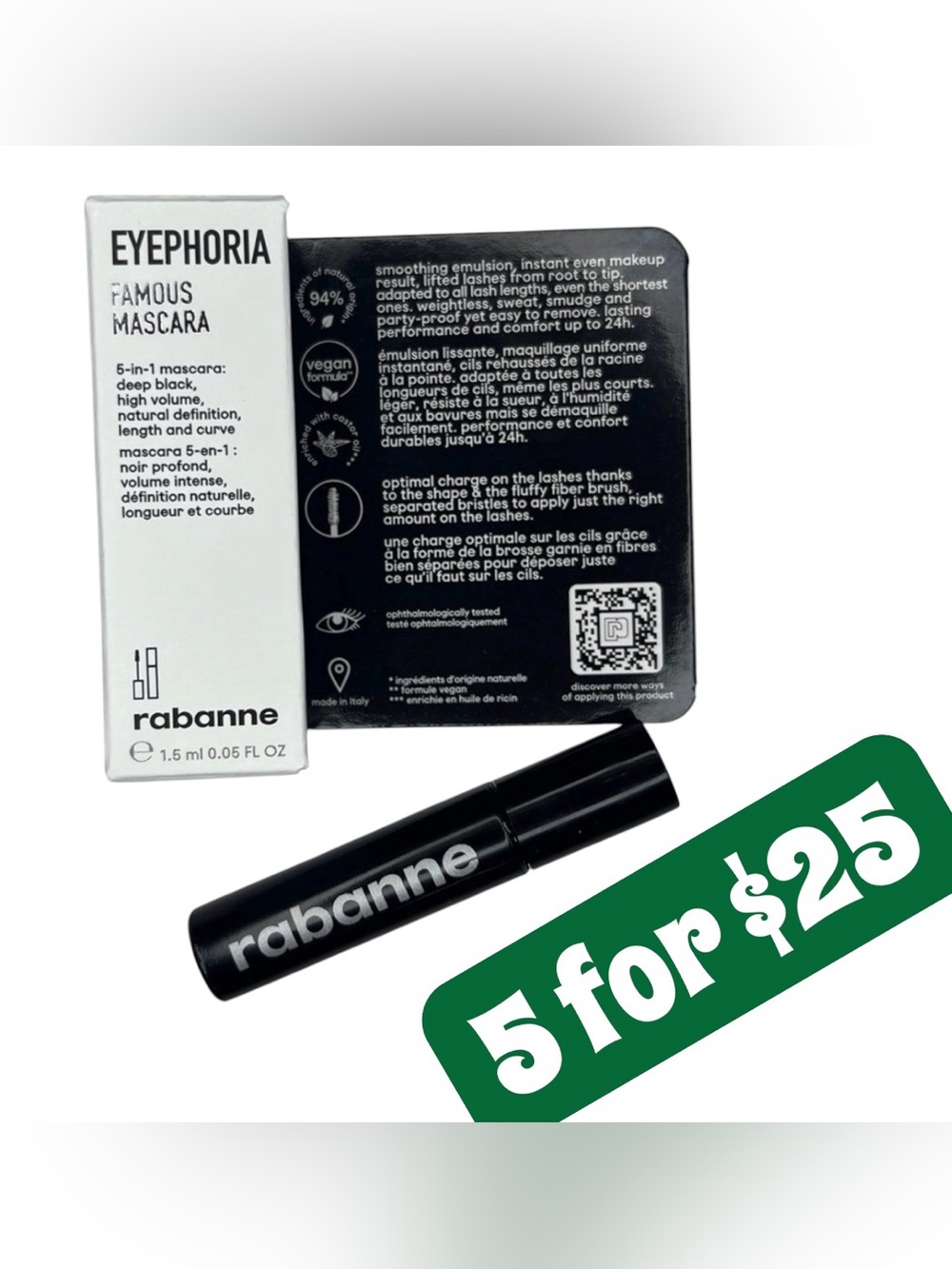 *5 ITEMS FOR $25* Rabanne Mini Mascara